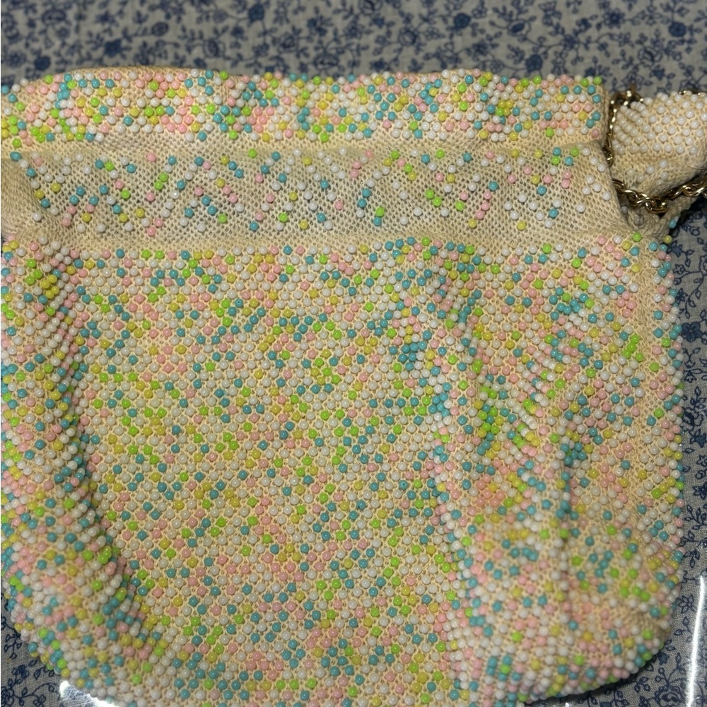 Multicolor Beaded Drawstring Bag - image 3